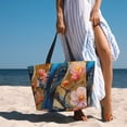 thumbnail image 6 of Honeii Bluebird Blossom Elegance for Tote Bag with Adjustable Strap,Beach Bag, Waterproof Sandproof Beach Tote Bag, Large Capacity Foldable Beach Bags, 6 of 7