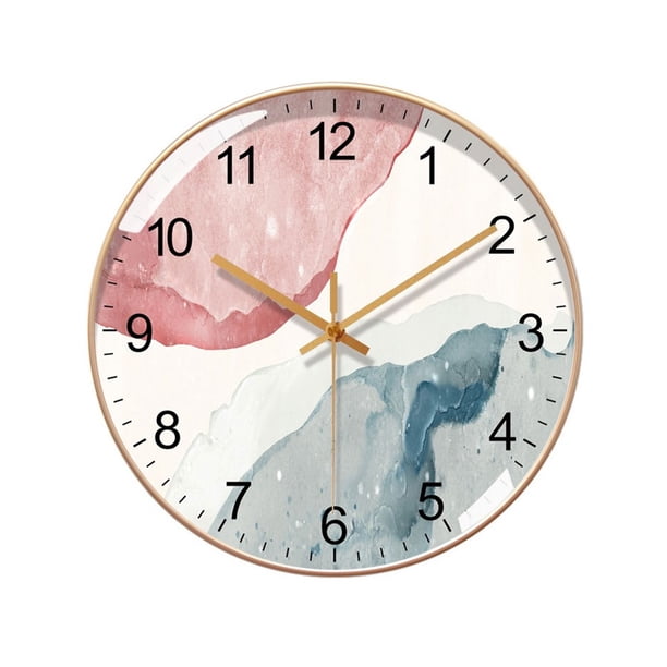 Reloj de pared redondo moderno de lujo ligero de 10 pulgadas/12 pulgadas/14 pulgadas Reloj de pared silencioso reloj de decoración Interior