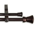 thumbnail image 2 of Central Design Products Steel 0.62" Modern Double Curtain Rod, Brown, 2 of 3