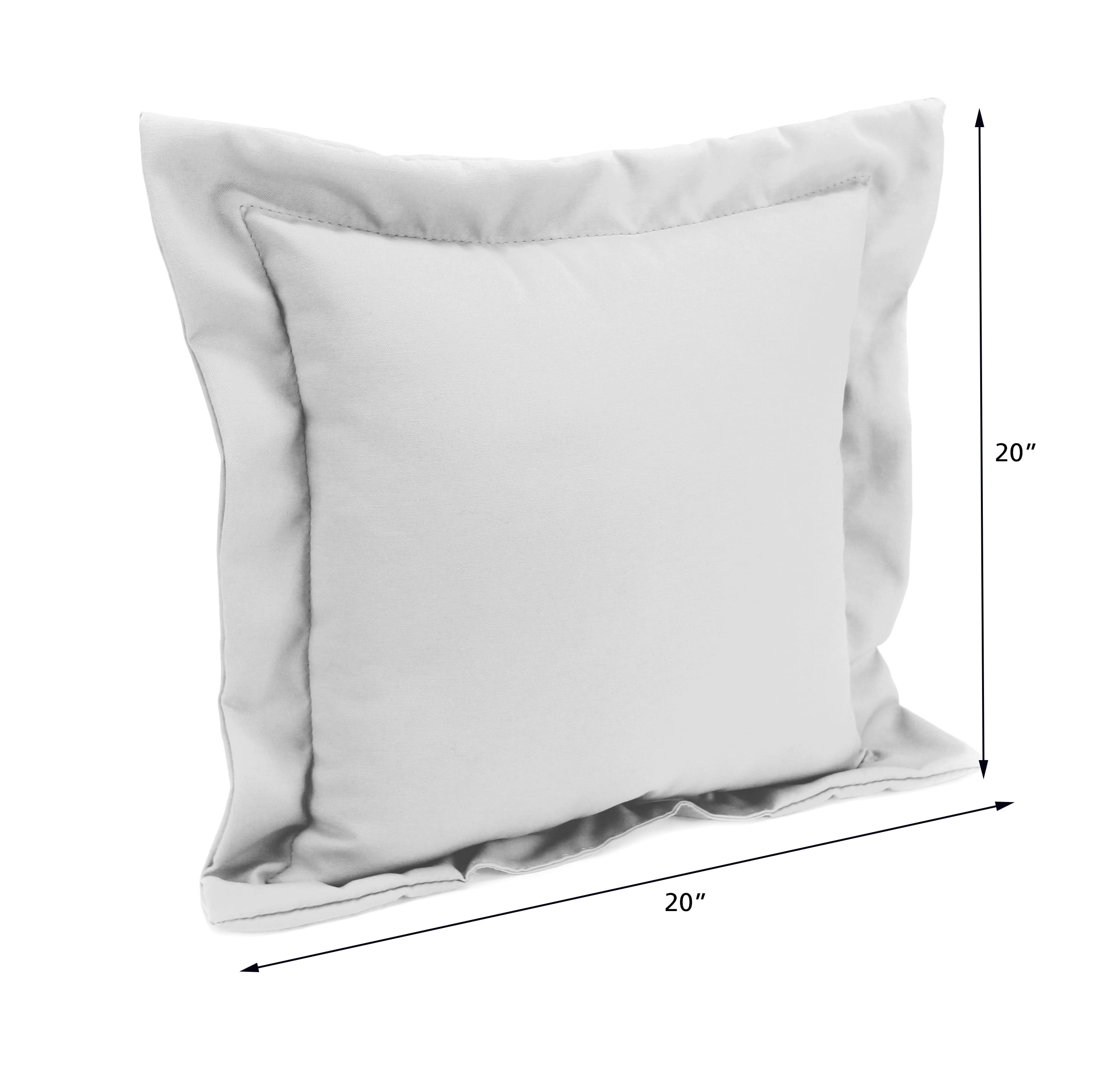 Jordan Manufacturing Janice Outdoor Square Toss Pillow with Flange, Eggplant, 20"