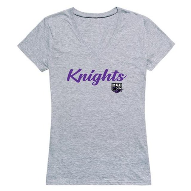 W Republic Products 555-420-HGY-01 Middle Georgia State University T-Shirt Script pour Femmes, Gris Chiné - Petit
