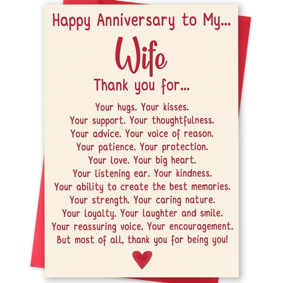 Tarjeta de aniversario BENNLOOS, divertida y romántica, regalo para esposa