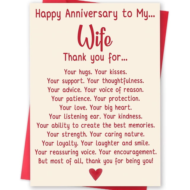 Tarjeta de aniversario BENNLOOS, divertida y romántica, regalo para esposa