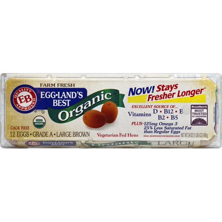 Eggland's Best Organic Grade A Brown Eggs Large, 12 Ct