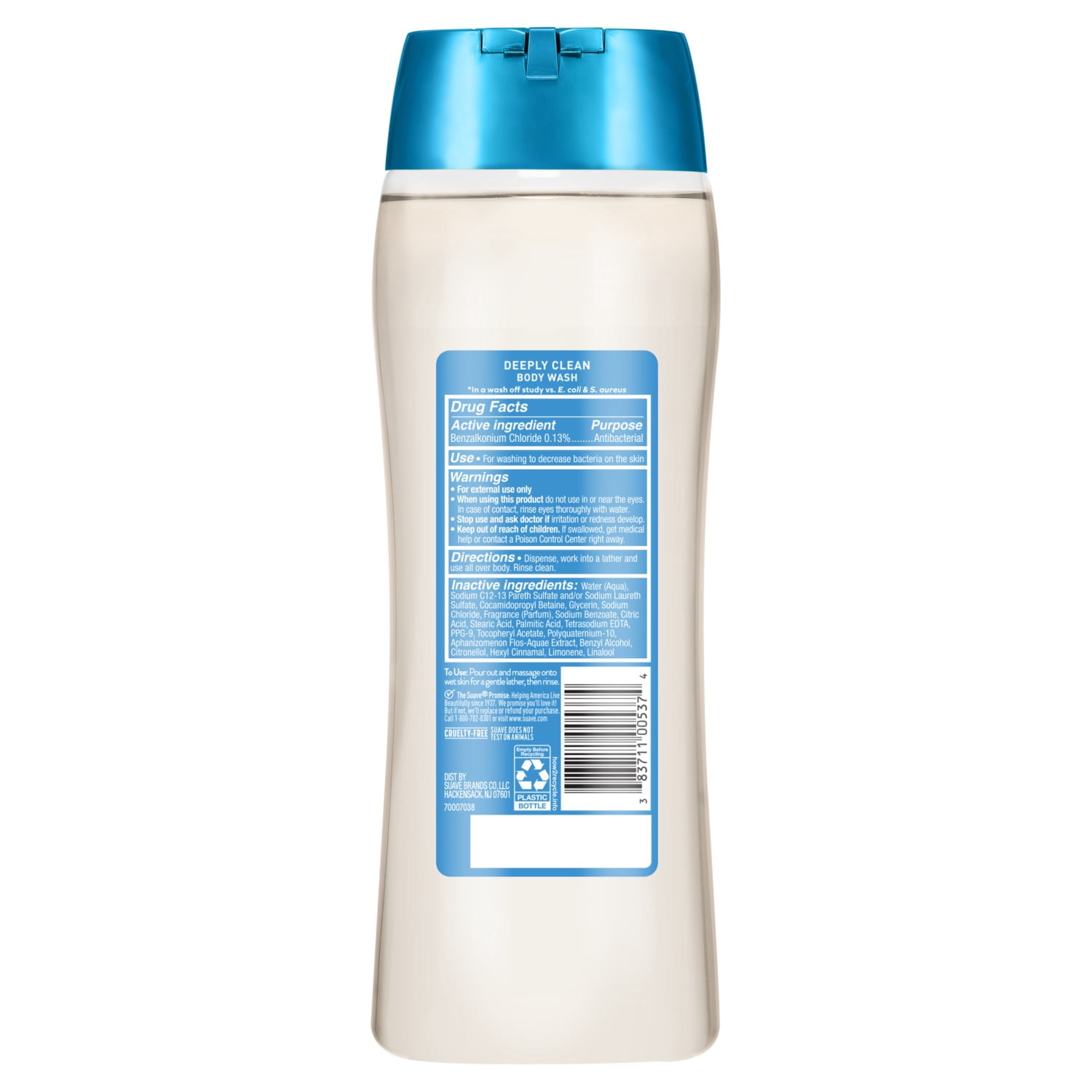 (2 pack) Suave Essentials Gentle Body Wash, Deeply Clean, 15 oz
