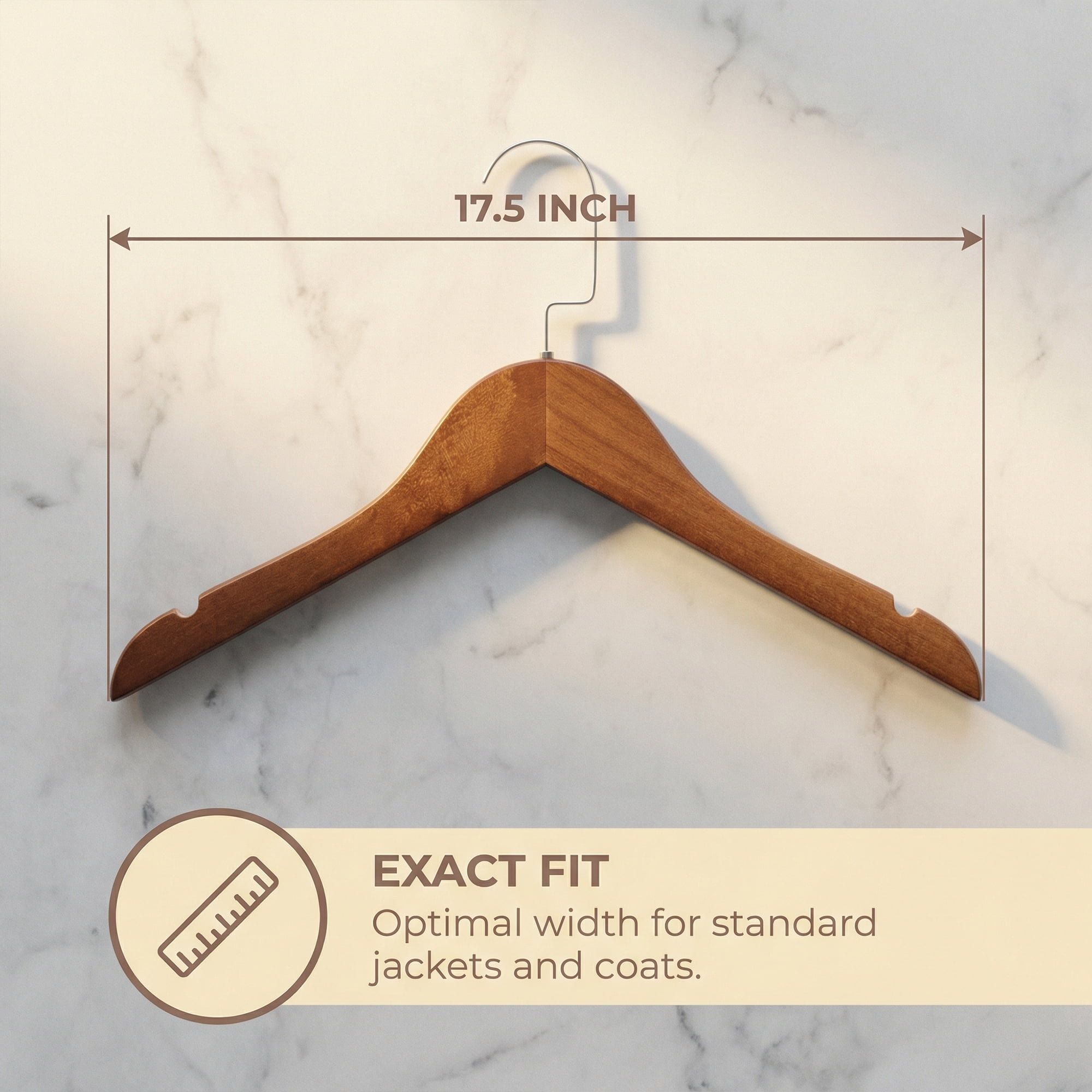 Unique Bargains 2Pcs Wood 360-Degree Space Saving Clothes Hangers Brown