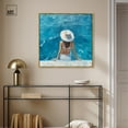 thumbnail image 3 of Poolside Couture Canvas Modern Beach Art by Art Remedy, Gold Frame, 30" x 30", 3 of 7
