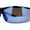 Black Blue / Blue Mirror, variant on Xloop Mens Wrap Futuristic Half Rim Mirror Sport Sunglasses All Black