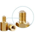 thumbnail image 3 of (40pcs) H59 Brass Hexagon Copper Post M3x4mm+3mm., 3 of 5