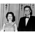 thumbnail image 2 of Vintage Photography 24x20 Gold Ornate Wood Framed with Double Matting Museum Art Print Titled - Queen Elizabeth II and President John Kennedy 1961, 2 of 4