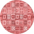 thumbnail image 1 of Ahgly Company Indoor Round Abstract Red Modern Area Rugs, 8' Round, 1 of 4