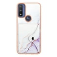 thumbnail image 3 of For Moto G Play 2023 Marble Patterned Case with Card Holder, Back Folio Kickstand PU Leather + Soft Crystal Bumper Edge, Magnetic Clasp Back Cover For Moto G Play 2023,Lightpurple, 3 of 6