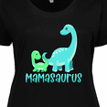 thumbnail image 4 of Inktastic Mamasaurus with Cute Brontosaurus Family Women's Plus Size T-Shirt, 4 of 5