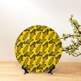 thumbnail image 6 of Daiia yellow Corn Printed Pattern Ceramic Plate Dinner Plates Bone China Decorative Plates with Display Stand Art Ceramic Ornaments for Wall Hanging Decoration-8in, 6 of 6