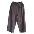 thumbnail image 6 of TRUBKH Cotton Linen Pants Paperbag Pant Drop Crotch Harem Pants Gaucho Pant Boho Yoga Trousers Resort Wear for Women 2026 Pull On Pants Barrel Palazzo Pants Baggy Pants Balloon Pants Gray 2XL, 6 of 9