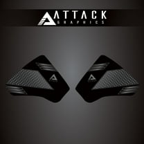 Attack Graphics Tank Protection Decals Sides Black/Grey for Kawasaki KLR650 2022-2023