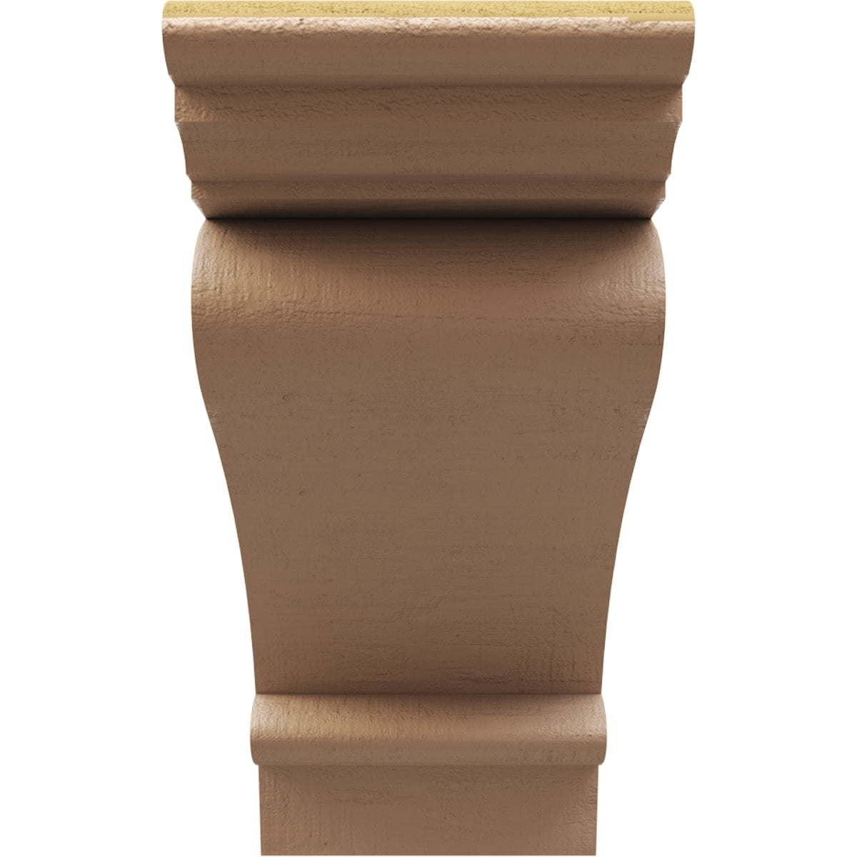 4"W x 12"D x 8"H Classic Mayflower Rough Cedar Woodgrain TimberThane Corbel, Primed Tan