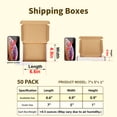 thumbnail image 5 of 50 pack 7x5x1 inch Shipping Boxes – Recyclable White Corrugated Cardboard Mailers for Small Gift & Business, 5 of 6