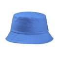 thumbnail image 2 of yunLCZ Bucket Hats for Woman Sun Hats for Men Women Bucket Hat UPF 79+ Boonie Hat Foldable UV Protection Hiking Beach Fishing Summer Safari cotton Sky Blue One Size, 2 of 3