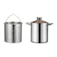 thumbnail image 2 of Fiocias Stainless Steel Stockpot Cooking Pot Boiling Cookware All Hob Types Use for Deep no clamp, 2 of 9