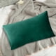 thumbnail image 4 of Funda de almohada de terciopelo - Verde 30x50cm - Funda de cojín de poliéster suave con cierre de cremallera, 4 of 6