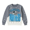 thumbnail image 7 of Women's Gameday Couture  Gray Carolina Panthers Arch Rivals Faded Wash Sweatshirt, 7 of 7