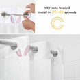 thumbnail image 2 of Happy Easter No Hooks Shower Curtain with Snap-in Liner Watercolor Rabbit Colorful Easter Eggs Spring Floral Shower Curtains for Bathroom, Waterproof, Easy Install, Washable 60"x72", 2 of 9