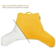 thumbnail image 3 of Nestl Reading Pillow, Medium Bed Rest Pillow with Arms for Kids Teens & Adults – Premium Shredded Memory Foam TV Pillow - Yellow, 3 of 9