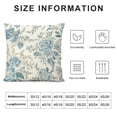 thumbnail image 5 of Flowers Birds Trees Blue Throw Pillow Cover,Floral Cushion Case Outdoor Decoration for Sofa Couch Farmhouse, 5 of 5