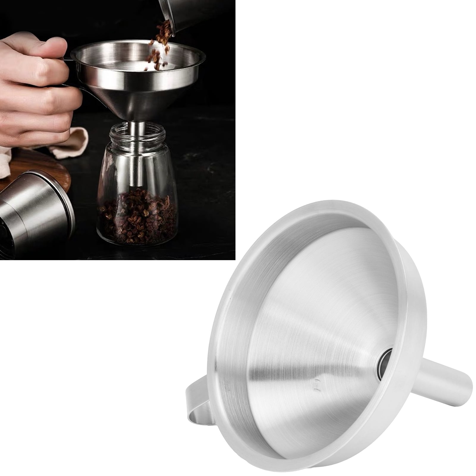 Spptty Funnel,304 Stainless Steel Filling Funnel Separatory Oil Beer