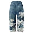 thumbnail image 4 of WILLBEST Pantalones Casuales elegantes para Mujer, Tallas Grandes, Holgados, de Lino a Rayas, Largos, para Comodidad y Moda Diaria. Mediana, 4 of 4