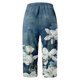 thumbnail image 4 of WILLBEST Pantalones Casuales elegantes para Mujer, Tallas Grandes, Holgados, de Lino a Rayas, Largos, para Comodidad y Moda Diaria. Extra Grande, 4 of 4
