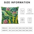 thumbnail image 5 of Creowell Get Orange Leaves Outdoor Throw Pillow Cover Green Tropical Palm Leaves Banana Leaves Brightness Leaves Decorative Pillows Farmhouse Cushion Cases Home Decor for Couch 18x18in, 5 of 5