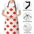 thumbnail image 6 of Lsque Happy Canada Day Waterproof Apron Chef Aprons for Men Heavy Duty Chemical Work Apron Extra Long Grilling Aprons with Adjustable Bib Apron, 6 of 9