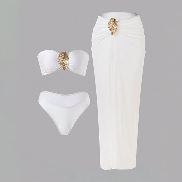 Trajes de baño para mujer Traje de baño de dos piezas de color liso de moda para mujer Trajes de baño para mujer Trajes de baño para mujer Trajes de baño de moda de playa para mujer