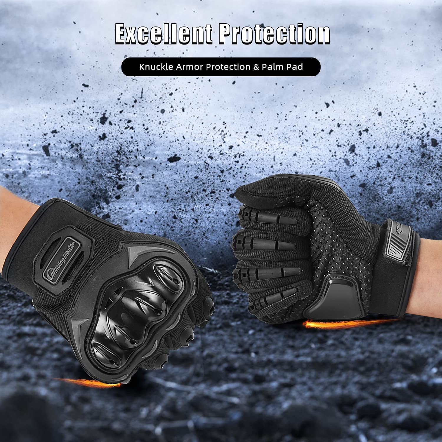 motocross gloves with knuckle protection