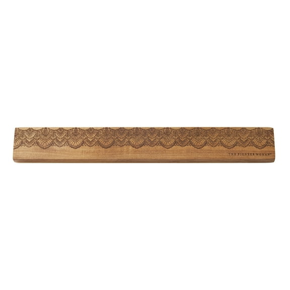 The Pioneer Woman Vintage Lace 15-Inch Acacia Wood Magnetic Wall Strip