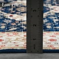 thumbnail image 2 of CAROMIO Area Rug Boho Distressed Area Rug Vintage Floral Rug Throw Carpet Non-Slip Washable Rug, 3' x 5' Navy Blue, 2 of 5
