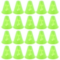IBASETOY 20Pcs Soccer Training Cones PE Green Agility Drills Sports Training Outdoor Games