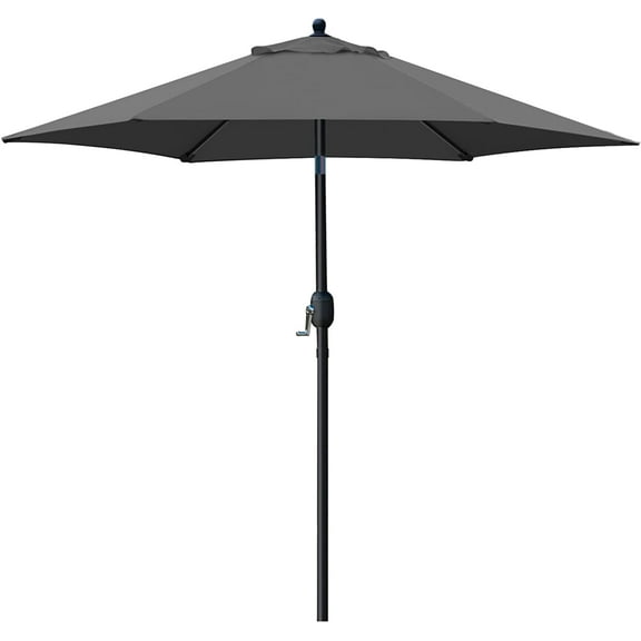 Sunnyglade 7.5' Patio Umbrella Outdoor Table Market Umbrella with Push Button Tilt/Crank, 6 Ribs