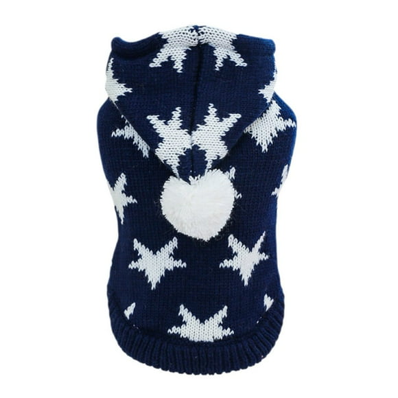 Autumn Winter Dog Comfortable Sweater Hoodie Star Print Pet Puppy Coat for Small Medium Dogs