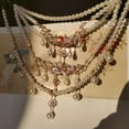 thumbnail image 2 of EOEMY Han Costume Accessories Tassel Embroidery Necklace Ancient Style Collar Made-Red, 2 of 7