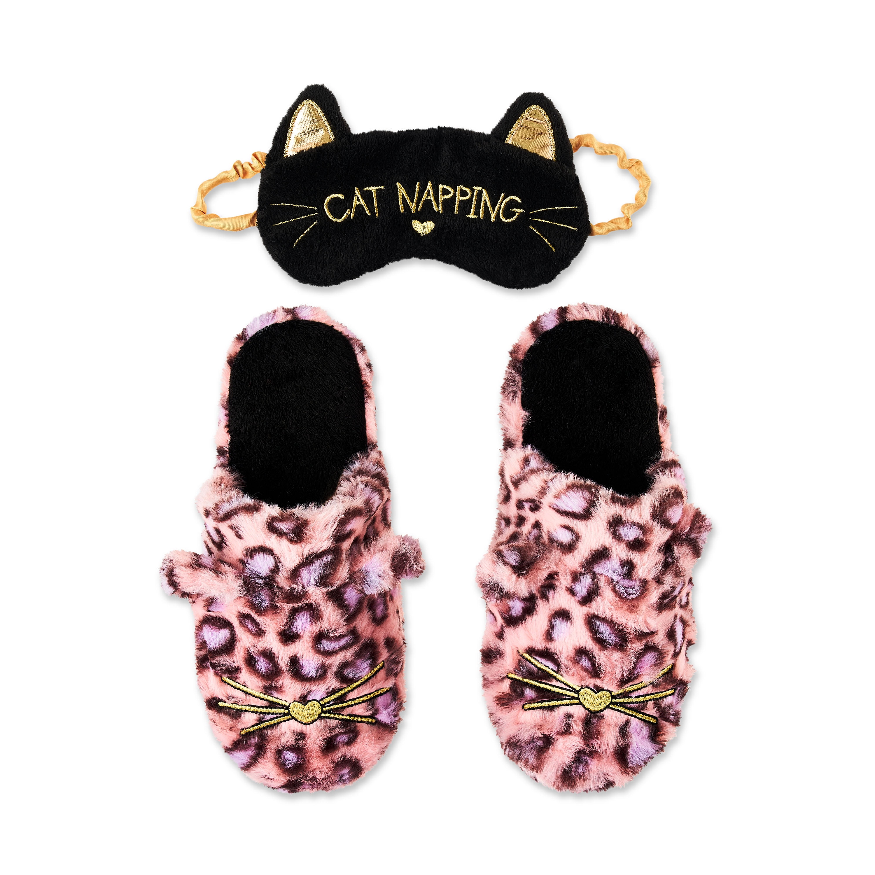 Way to Celebrate! Valentine's Day Slipper and Sleep Mask Gift Set