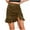 Army Green, variant on IROINNID Women's Fashion High Waist Leopard Slim Zipper Shirring Casual A-Line Short Empire Waist Mini Solid Color Skirt