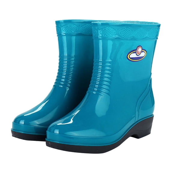 YLYL Women's Mid Calf Rain Boots Non Slip Waterproof Comfortable Durable Outdoor Garden Rubber Shoes