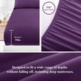 thumbnail image 4 of RUIKASI 7 Pieces Purple Full Bed Comforter Set with Sheets - Bed in a Bag with Comforter and All Season Sheets, Pillowcases, 4 of 10