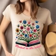 thumbnail image 4 of Rooted in the Word T-Shirt for Women, Christian Bible Graphic Tee, CarolinaBlue, Size L, 4 of 6