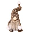 thumbnail image 1 of Adornos navideños muñeco de gnomo de felpa Papá Noel con barba larga hecho a mano, 1 of 5