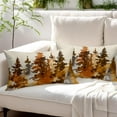 thumbnail image 6 of Fall Tree Lumbar Pillow Covers 12X20 Inch Burnt Orange Watercolor Forest Decorative Pillow Cases Set of 2 Rustic Autumn Nature Cotton Linen Throw Pillows Home Decor For Sofa Couch Cushion Outdoor, 6 of 6
