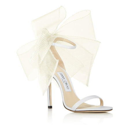 Jimmy Choo Womens Aveline 100 Bow Ankle Strap Heels